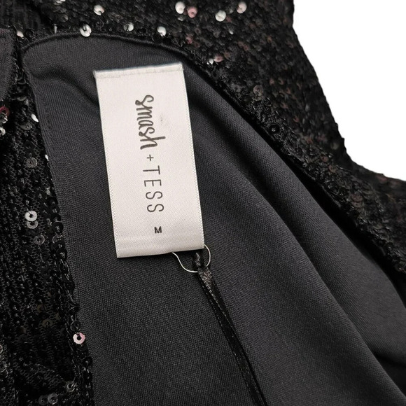 Smash  + Tess The Forever Frosted Dress Black Size Medium Allover Sequin NWT - Picture 5 of 11